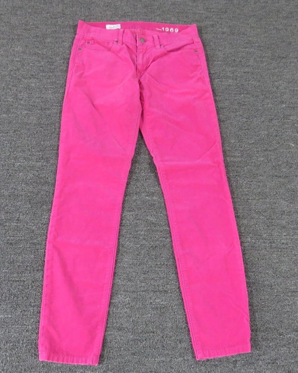 Gap 1969 Legging Jegging Jeans Womens 27 Pink Mid Rise Corduroy Slim Pants